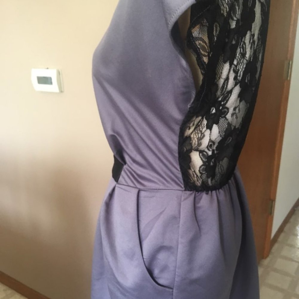 Sound& Matter Gray, Black Lace, Pockets Dress Sz S - Picture 6 of 15